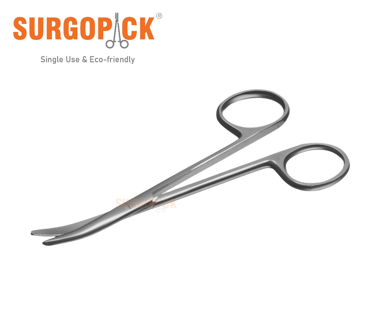Box 50 Surgopack® Sterile Single Use Strabismus Curved Scissors blunt/blunt ends 11.5cm / 4.5" Individually Packed - Surgical instruments company