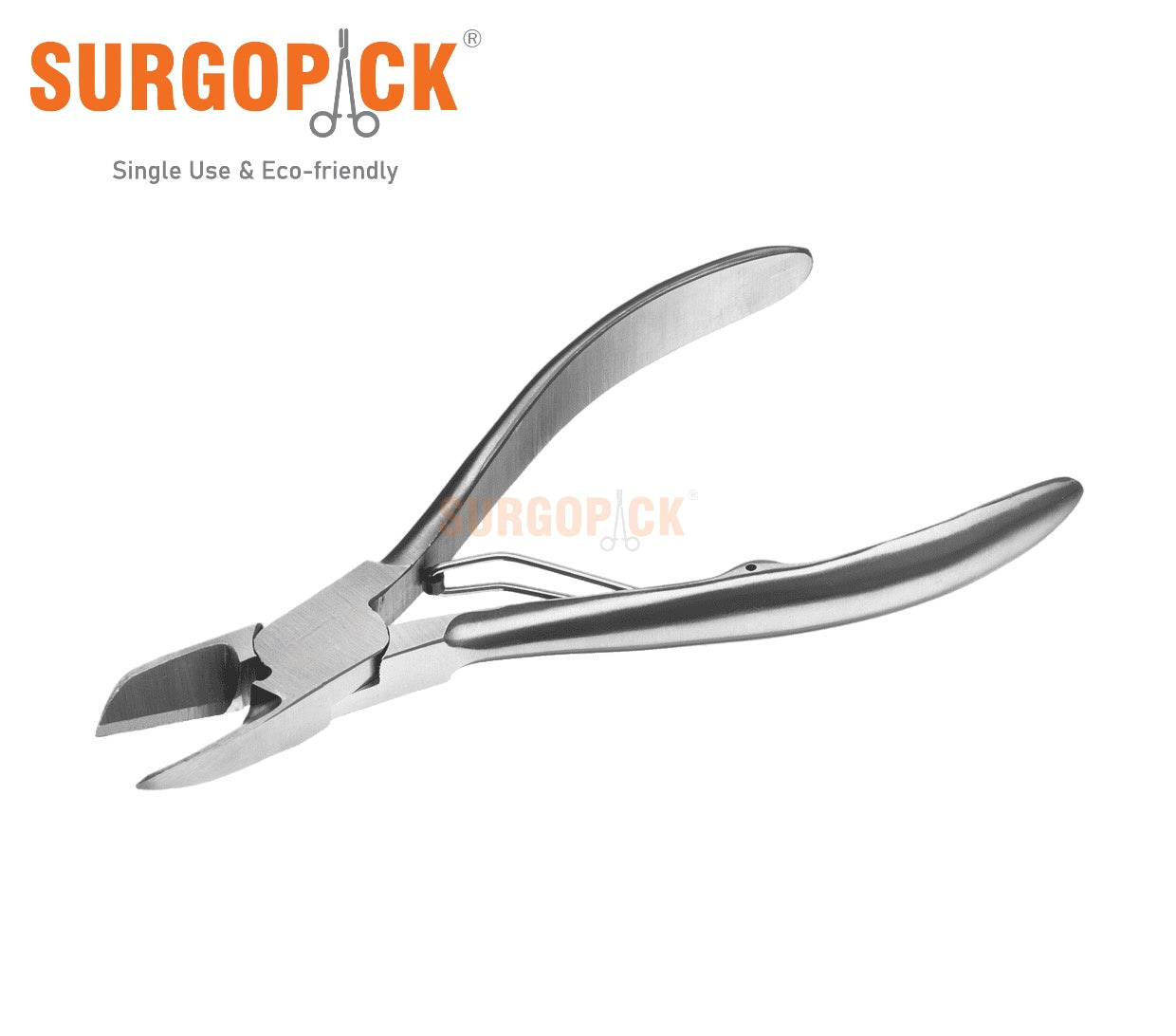 Box 20 Surgopack® Sterile Single Use Podiatry Nail Cutter Nipper Curved Roller Spring 14cm Individually Packed - Surgical instruments company