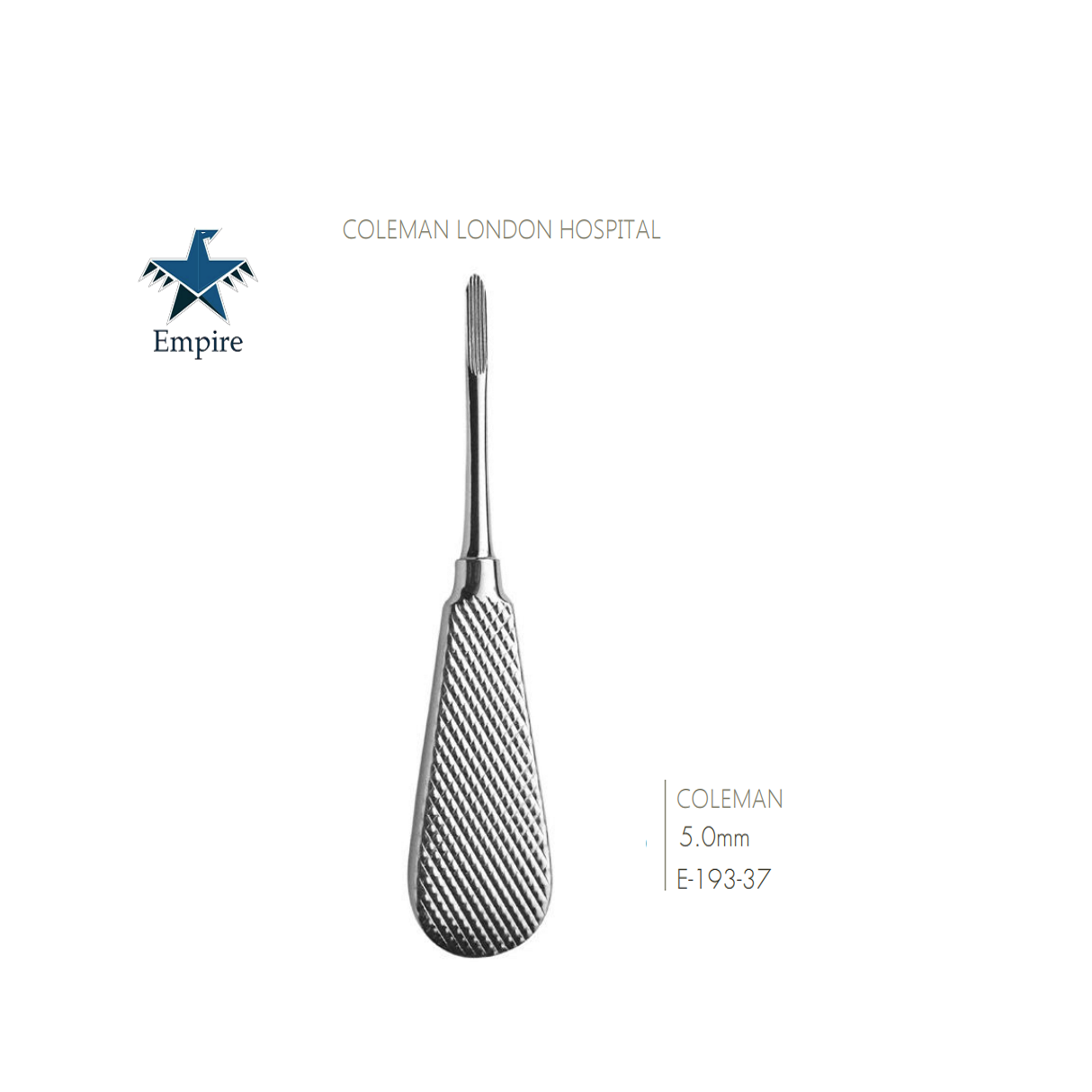 Empire's German Stainless Dental Root Surgery Elevator - COLEMAN LONDON HOSPITAL - Surgical instruments company