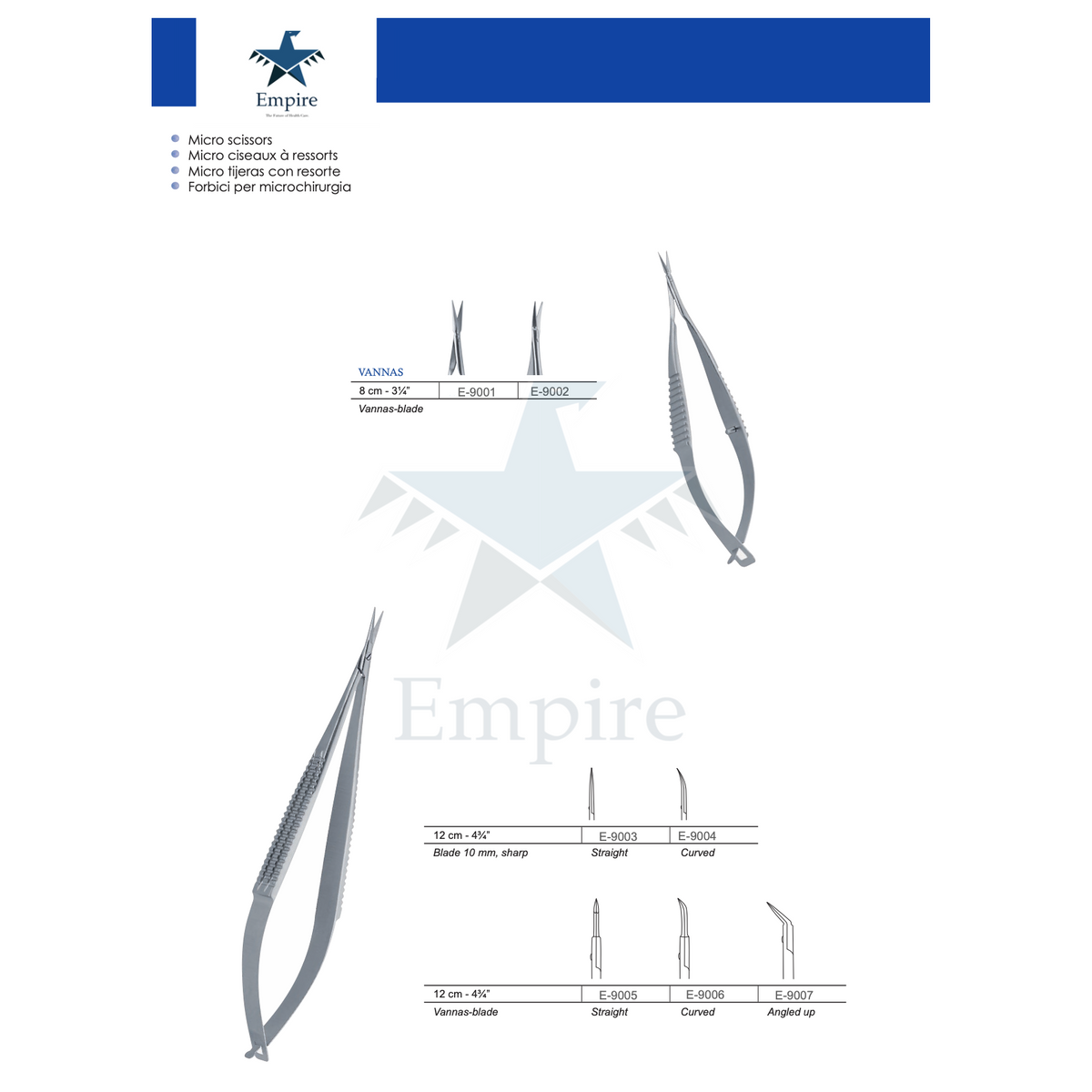 Empire's German Stainless Micro-Surgery Dissecting Scissors (Re-Useable ...